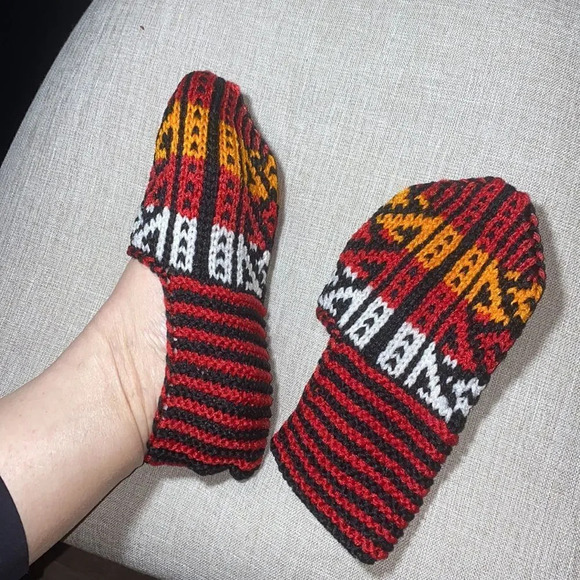 Handmade wool socks-slippers - Picture 3 of 3